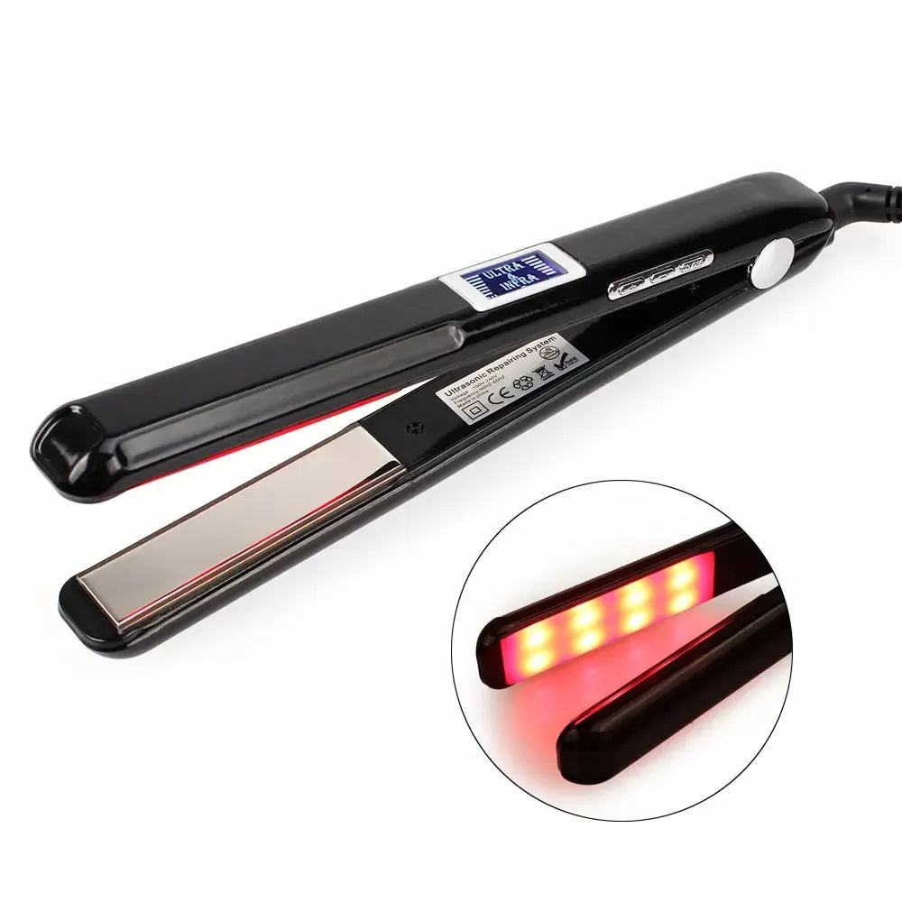 Ultrasonic Infrared Cold Hair Care Flat Iron for Frizzy Hair Keratin Treatment Recovers Damaged Hair