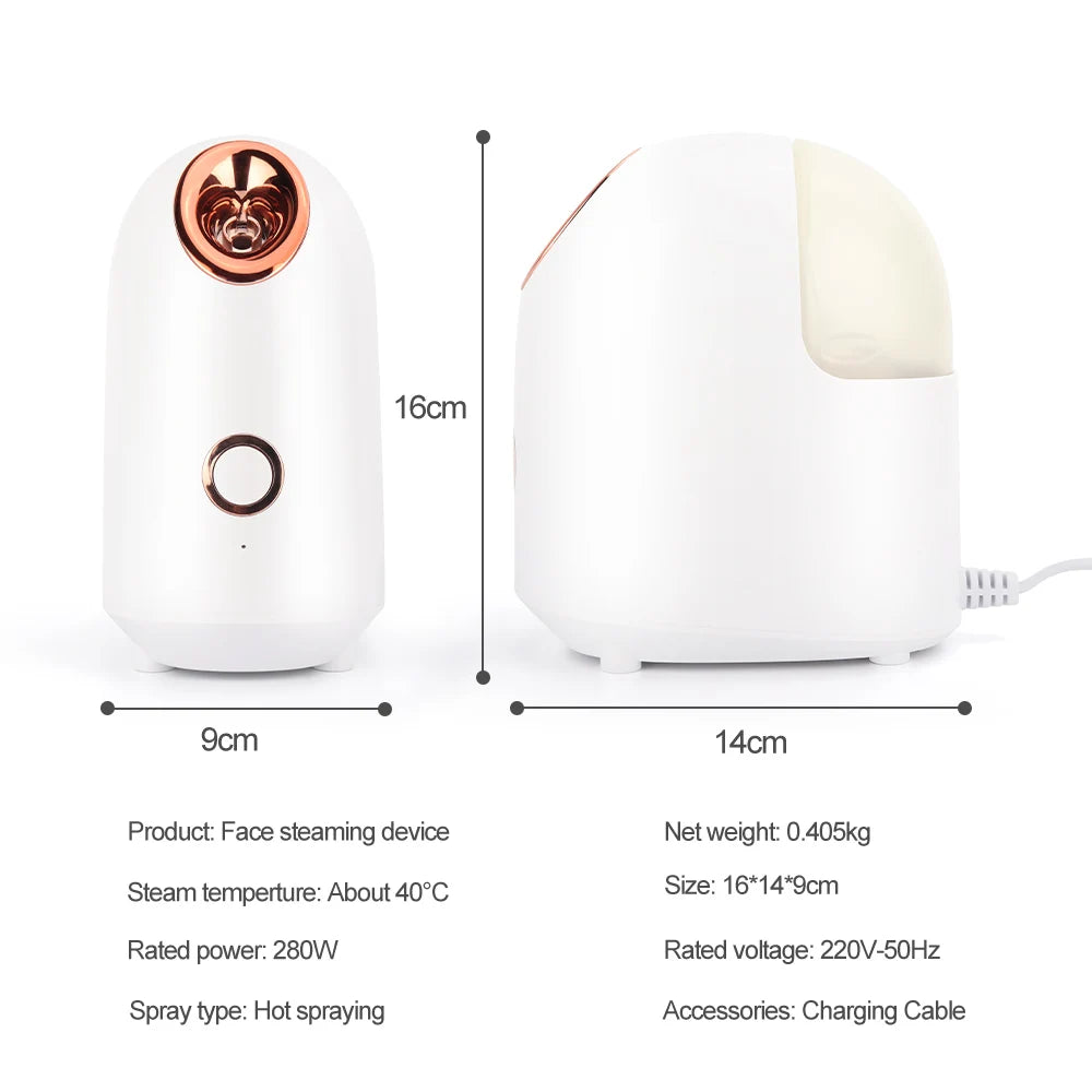 Nano Ionic Mist Facial Steamer Humidifier Atomizer Home Sauna SPA for Women Men Moisturize and Unclogs Pores