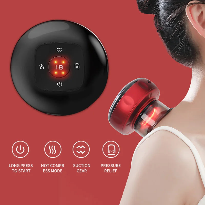 Adjustable Electric Cupping Therapy Massager Vacuum Suction Cups Therapy Guasha Massage Tool Muscle Stimulator