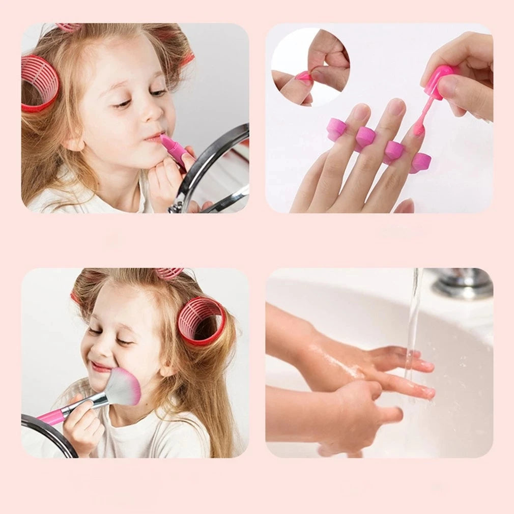 Wonderful Children's Makeup Cosmetics Pretend Play Box Princess Make Up Girl Toy Play Set Lipstick Eye Shadow Safety Nontoxic Kit Toy Kid