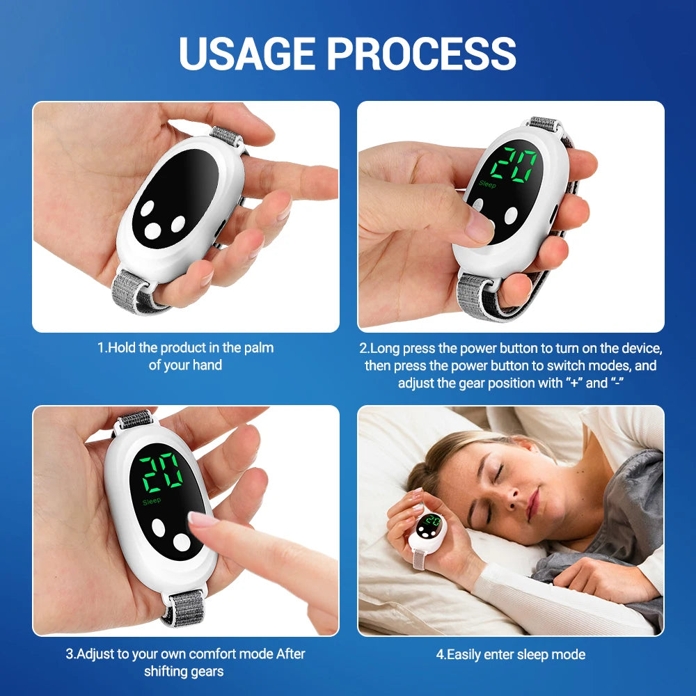 Smart Micro-Current Handheld Sleep Aid Instrument Relieves Stress Anxiety Insomnia Improves Sleep Palm Pulse Sleep Helper
