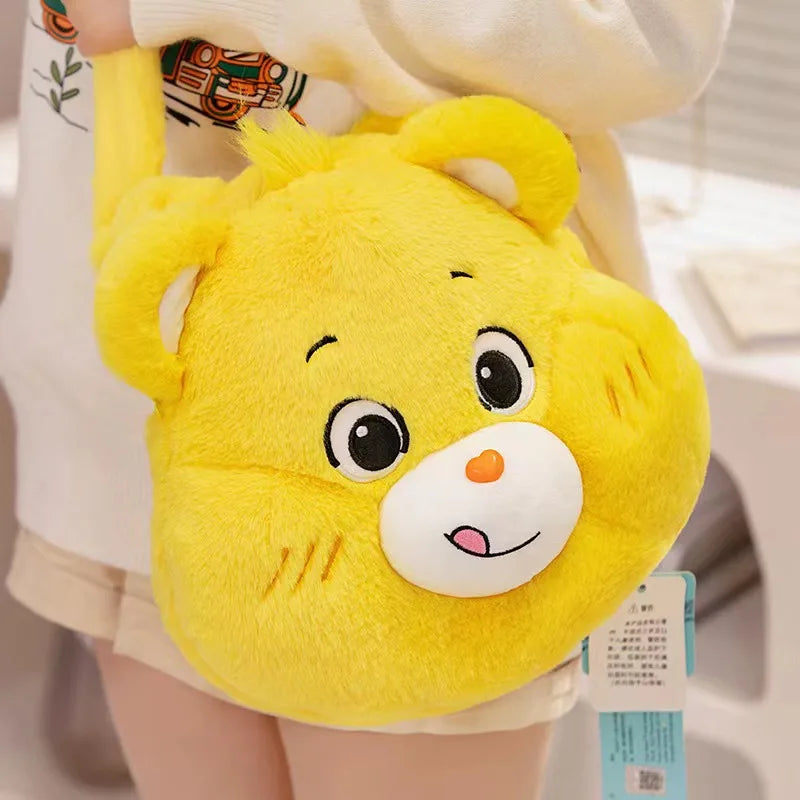 Popular Cute Care Bears Plush Backpack Kawaii Fashion Plushie Doll Girl's Children's Shoulder Bag Knapsack