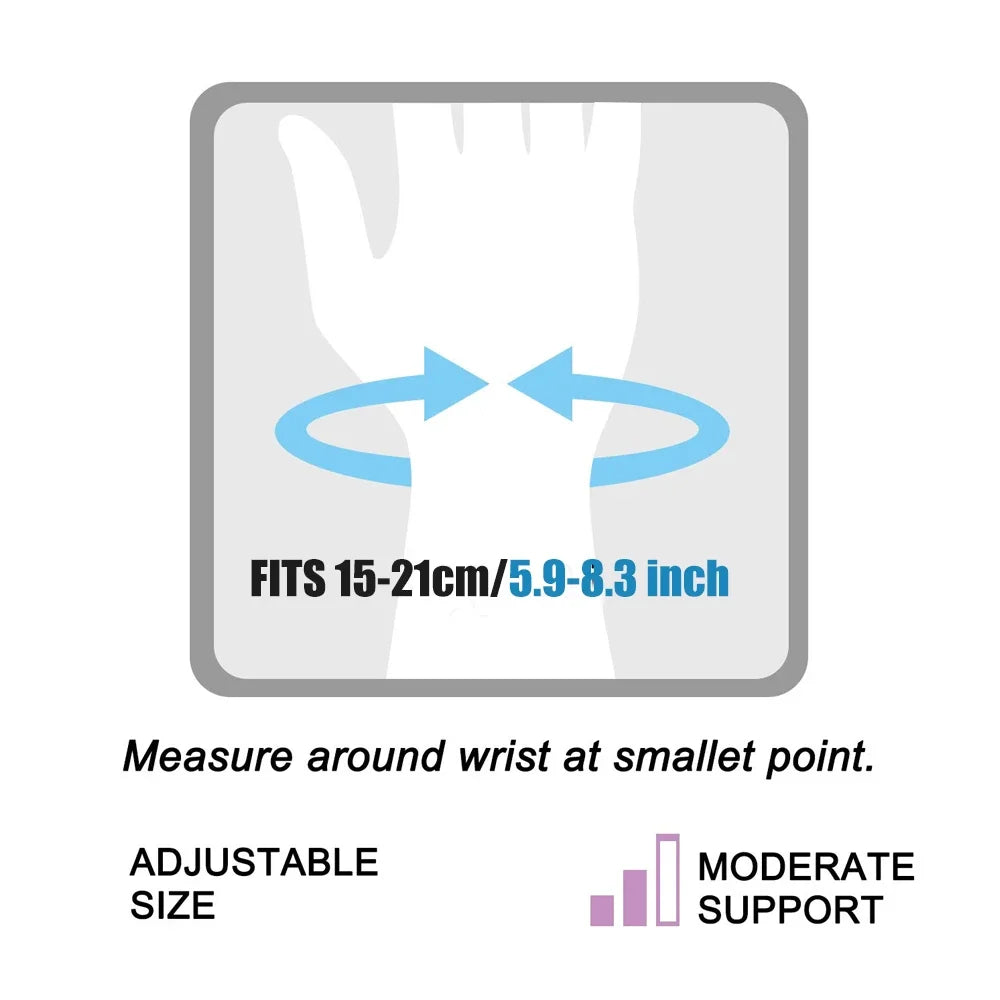 Compression Wrist Strap Wraps Brace for Tendonitis Support and Carpal Tunnel Arthritis - Sprained Pain Protection Sleeve Compression Stabilizer