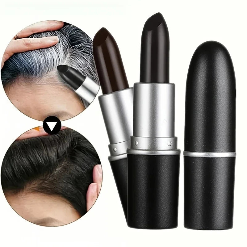Fast Working Hair Color Pen Temporary Black Brown Hair Dye to Cover White Gray Hairs 1pcs