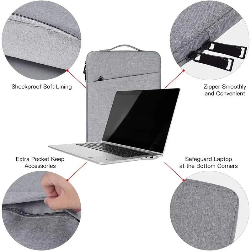 Waterproof Handbag Case Cover Sleeve for Apple iPad Pro 13 12.9, iPad Pro 11, iPad Air 13 11 5 4 3 Models Bags Pocket Pouch