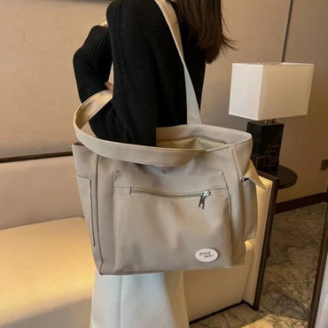 Large Capacity Modern Women's Fashion Canvas Satchel Shoulder Handbag Tote Commuter Bag