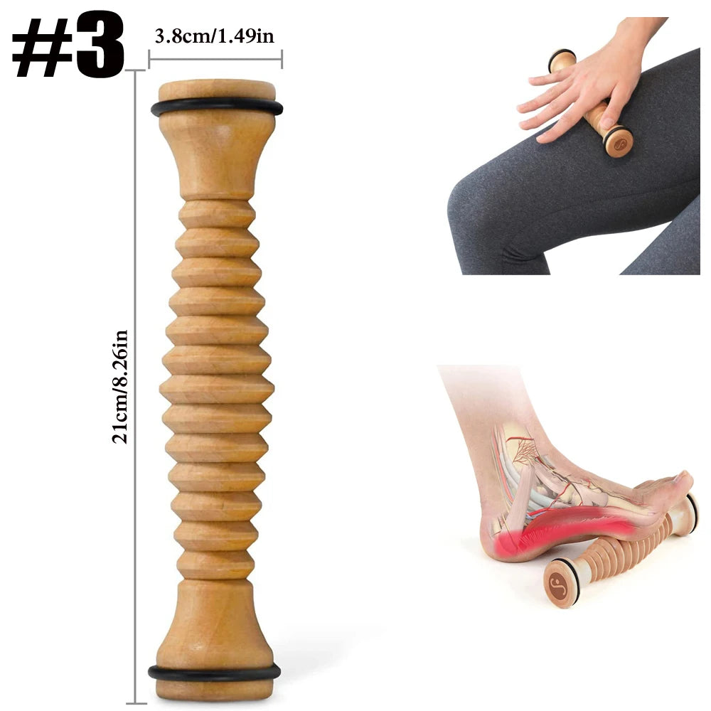 High Quality Natural Wood Foot Massager Roller for Plantar Fasciitis Relief, Neuropathy & Boosts Circulation, Heel Spur & Arch Pain Relaxation