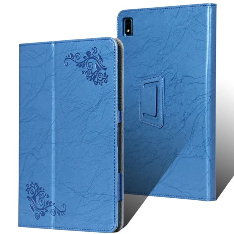 Luxury Embossed Leather Stand Case for Acer Iconia Tab P10 10.4" Inch Tablet PC Cover with Hand Strap and Magnetic Closure