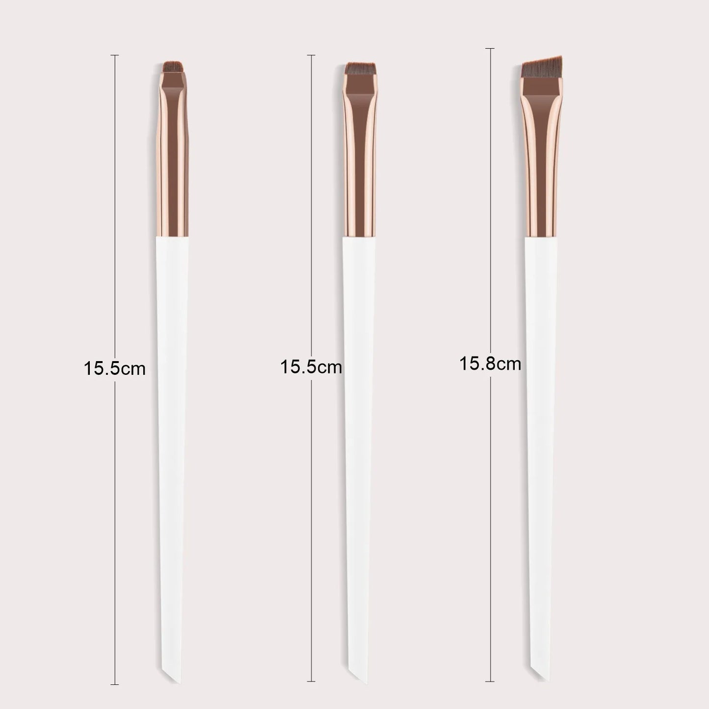 Ultra-thin Edge Eyeliner Brushes 3pcs Set Oblique Head Eyebrow Brush, Outline Eyeliner Brush, Eyeshadow Brush Makeup Tools