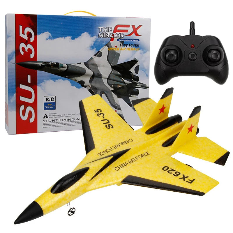 RC Foam Airplane SU-35 SU-57 Fighter Plane 2.4G Radio Remote Control Aircraft Glider Foam Great for Beginners