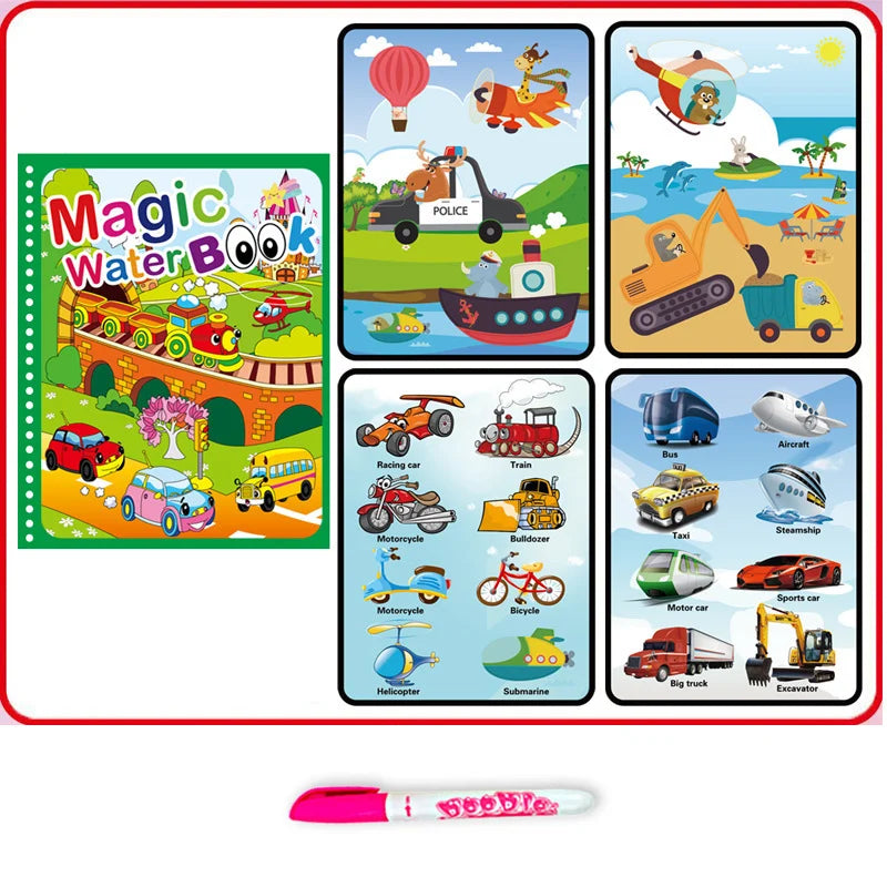 Reusable Magic Water Drawing Coloring Book for Kids Sensory Early Education Children Birthday Gift Repeated Use Toy