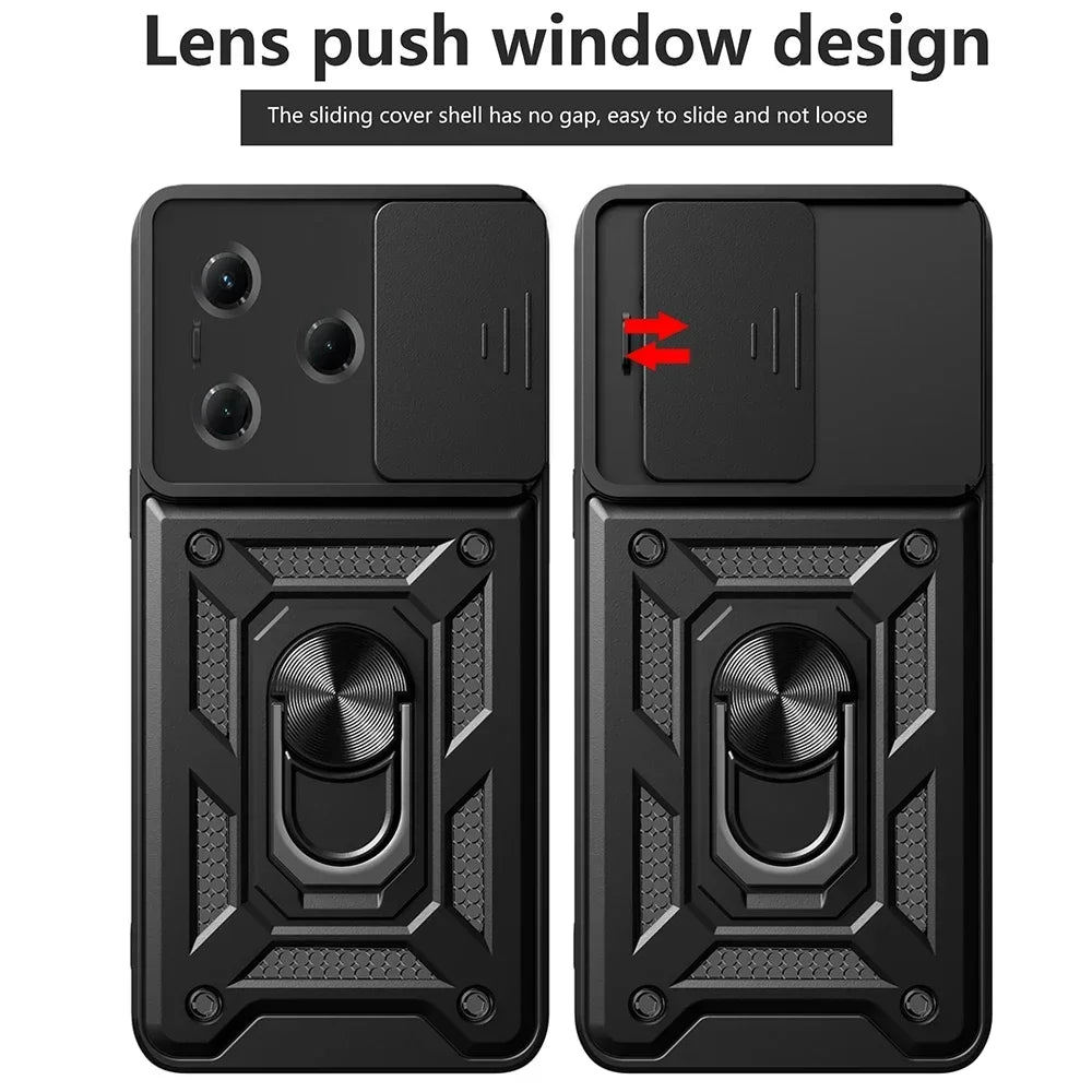 Shockproof Phone Case for ZTE Blade V50 Design 4G Camera Protection Ring Stand Magnetic Back Cover
