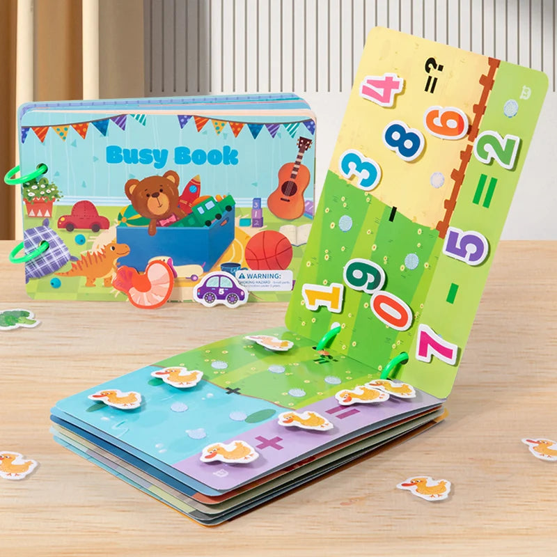Sticker Busy Card Book Readings Numbers Matching Puzzle Game Montessori Repeatedly Educational Toys For Kids Gift
