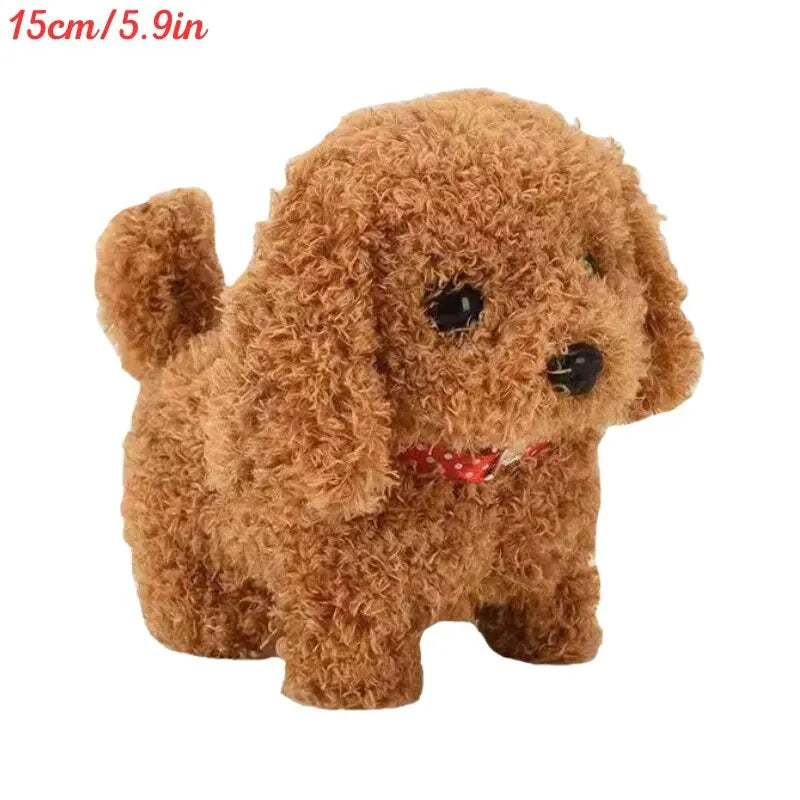 Interactive Electronic Walking and Barking Plush Puppy Dog Toy with Remote Control Leash for Kids Children Toddlers