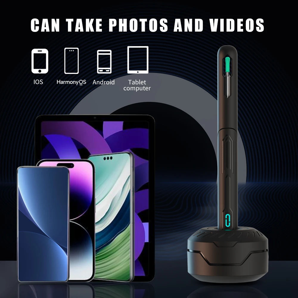 Wireless High Definition Ear Wax Removal Cleaner With Camera 6 LED Lights 3.6mm Lens WiFi Camera Take Video Photos Earpick Tool