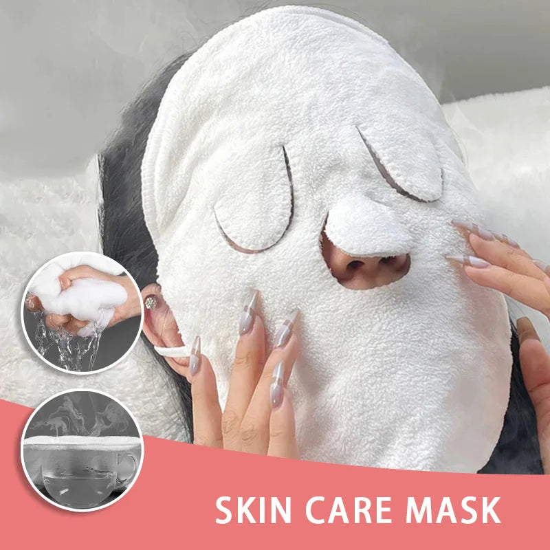 Hot Compress Cotton Towel Skin Care Mask Steamed Wet Compress Face Towel Opens Skin Pore Clean Compress Beauty Facial Care Tools