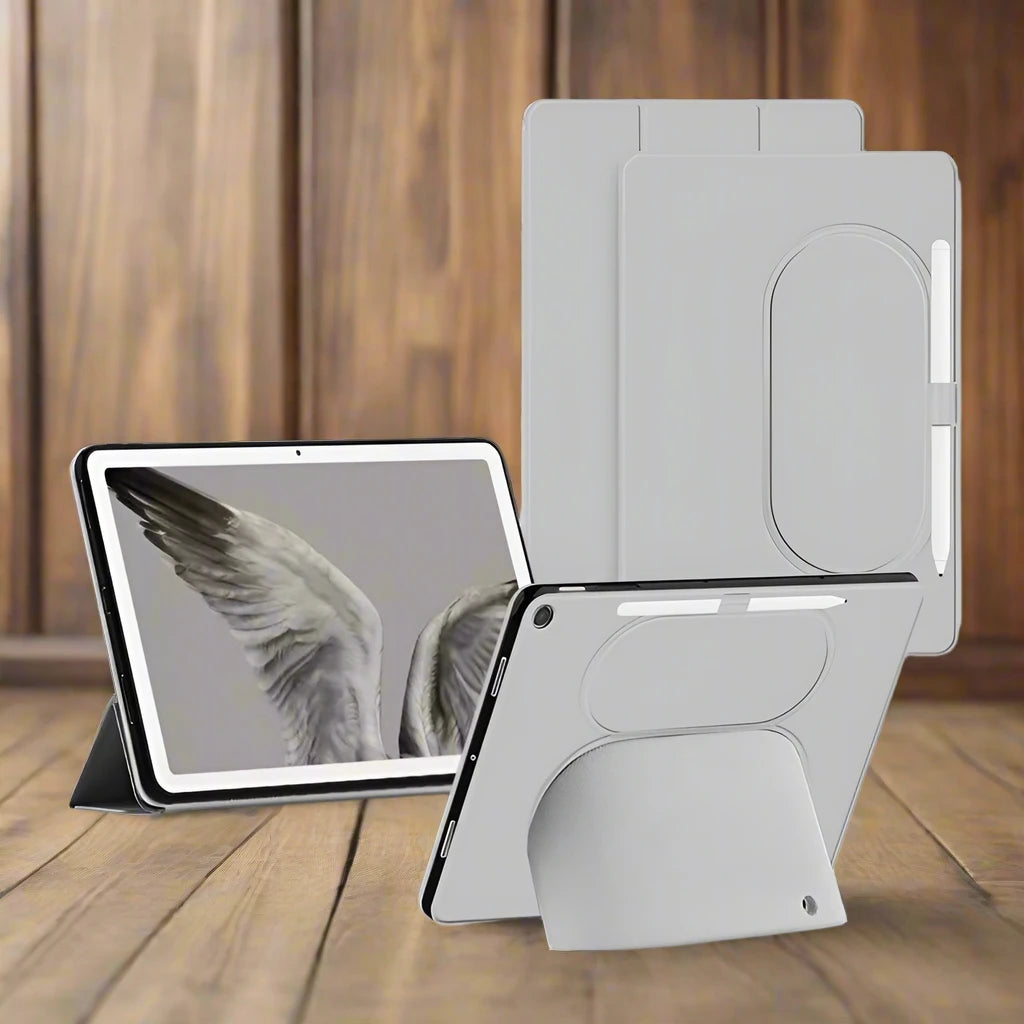 Protective TPU Leather Shell Case for Google Pixel Tablet 11 inch Shockproof Smart Cover Compatible with Charging Speaker Base