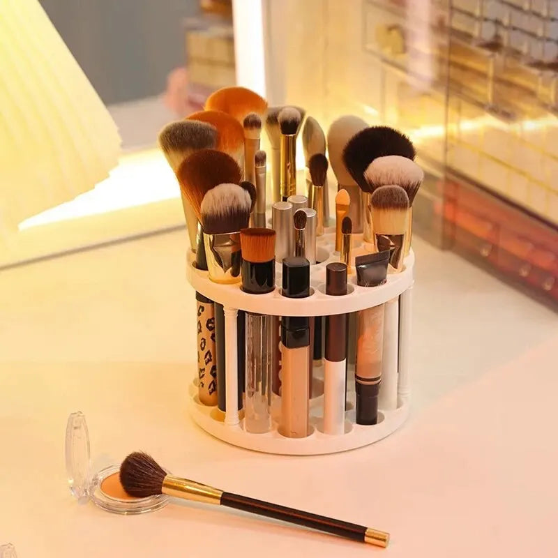 Cosmetics Makeup Brush Storage Rack Desktop Oraganizer Lipstick Makeup Brush Holder Dressing Table Sorting Storage Box