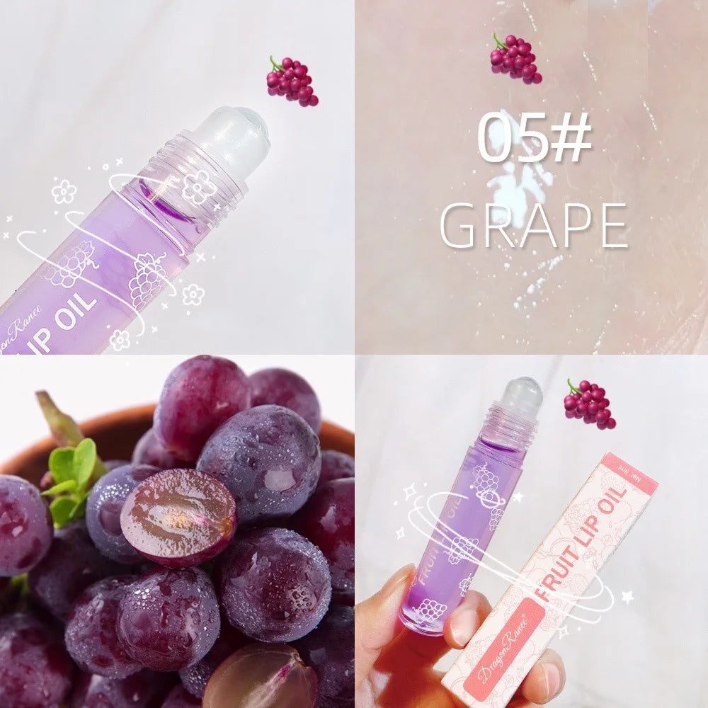 Moisturizing and Hydrating Lip Gloss, Roll-On Nourishing Lip Balm Liquid for Smooth and Soft Lips, Long-Lasting Shine