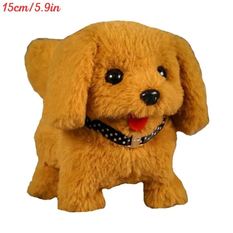 Interactive Electronic Walking and Barking Plush Puppy Dog Toy with Remote Control Leash for Kids Children Toddlers