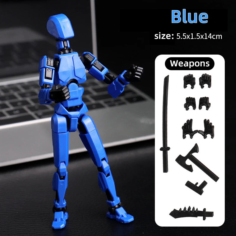 Multi-Joint Movable Action Figures Shapeshift Robot 3D Printed DIY Assemble Mannequin Dummy 13 Toys for Kids Adults Parent-children Games Gifts