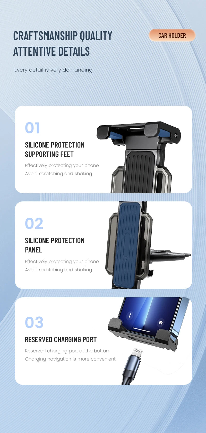 Convenient Universal 4-13 Inch Tablet Phone Car Stand Holder for Apple iPad Pro Mini iPhone Samsung and other Brands Car CD Slot Bracket