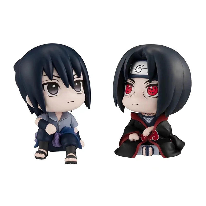 Anime Action Figure Naruto Kakashi Q Version Kawaii Sasuke Itachi Figurine Car Decoration Collection Model Toy 9cm