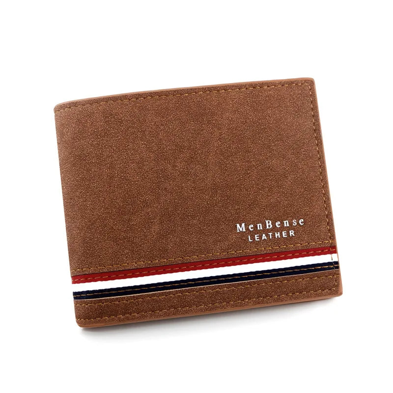 Modern Luxury Leather Wallet for Men Zipper Coin Pocket Slim Card Holder High Quality