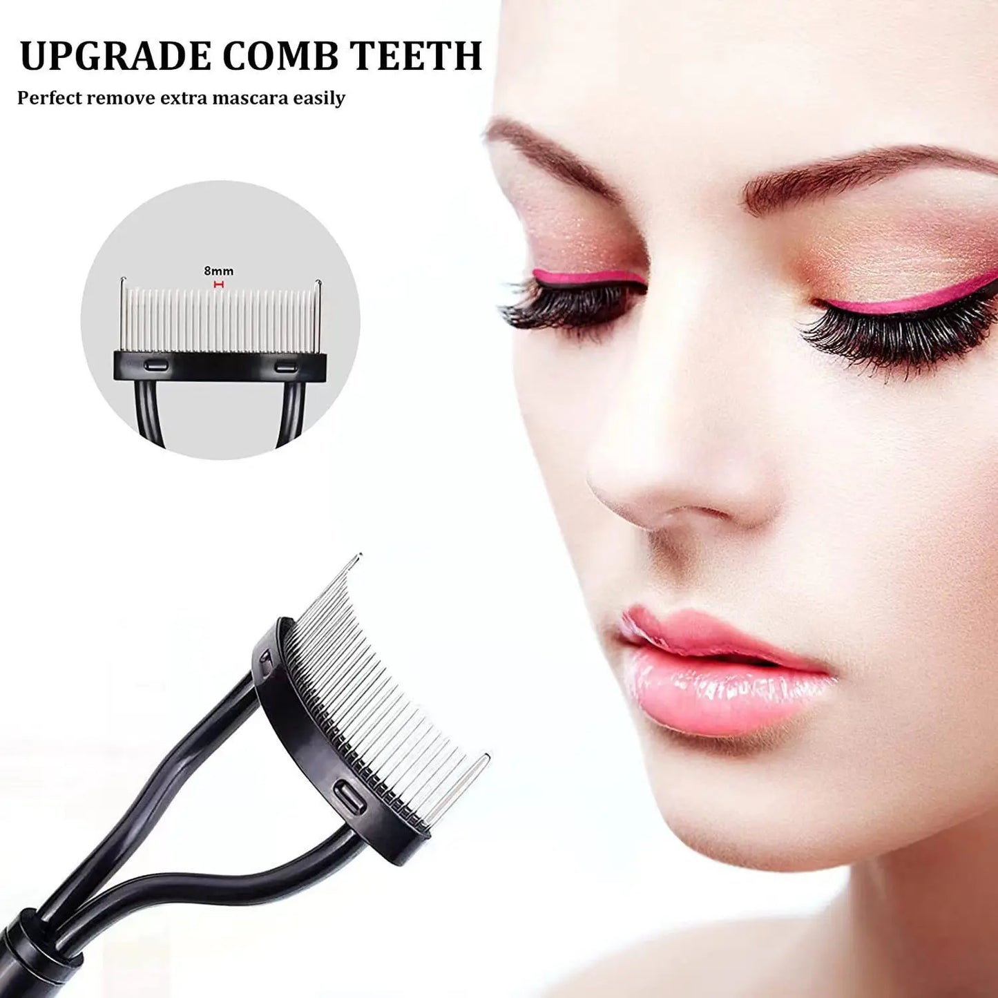 Stainless Steel Eyelash Separator Brush Comb Straighten Eyelashes for Easy Curling and Mascara Application Makeup Tool
