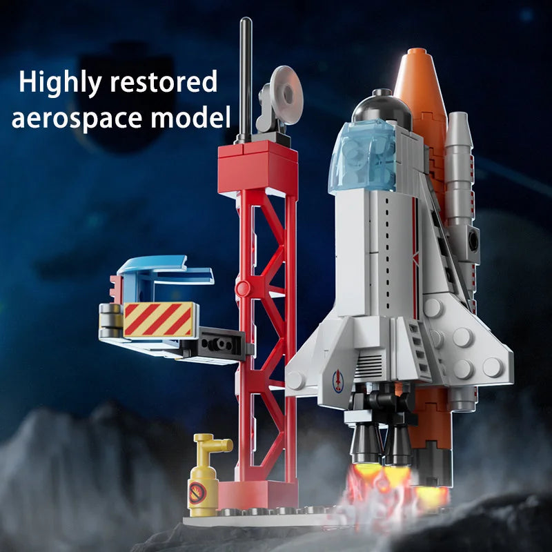 Spacecraft Ship Shuttle Rocket Building Blocks Model Toys Children's Puzzle Assembly Small Particle Bricks