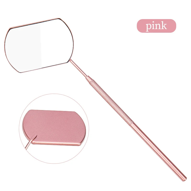 Magnifying Eyelash Mirror for Checking False Lashes Extension Grafting Lash Beauty Handle Makeup Tools