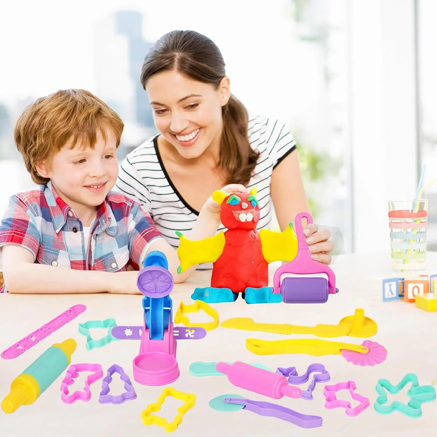 Children DIY Play Dough Plasticine Mold Modeling Clay Accessories Tool Kit Plastic Set Knife Molds Kids Educational Toys