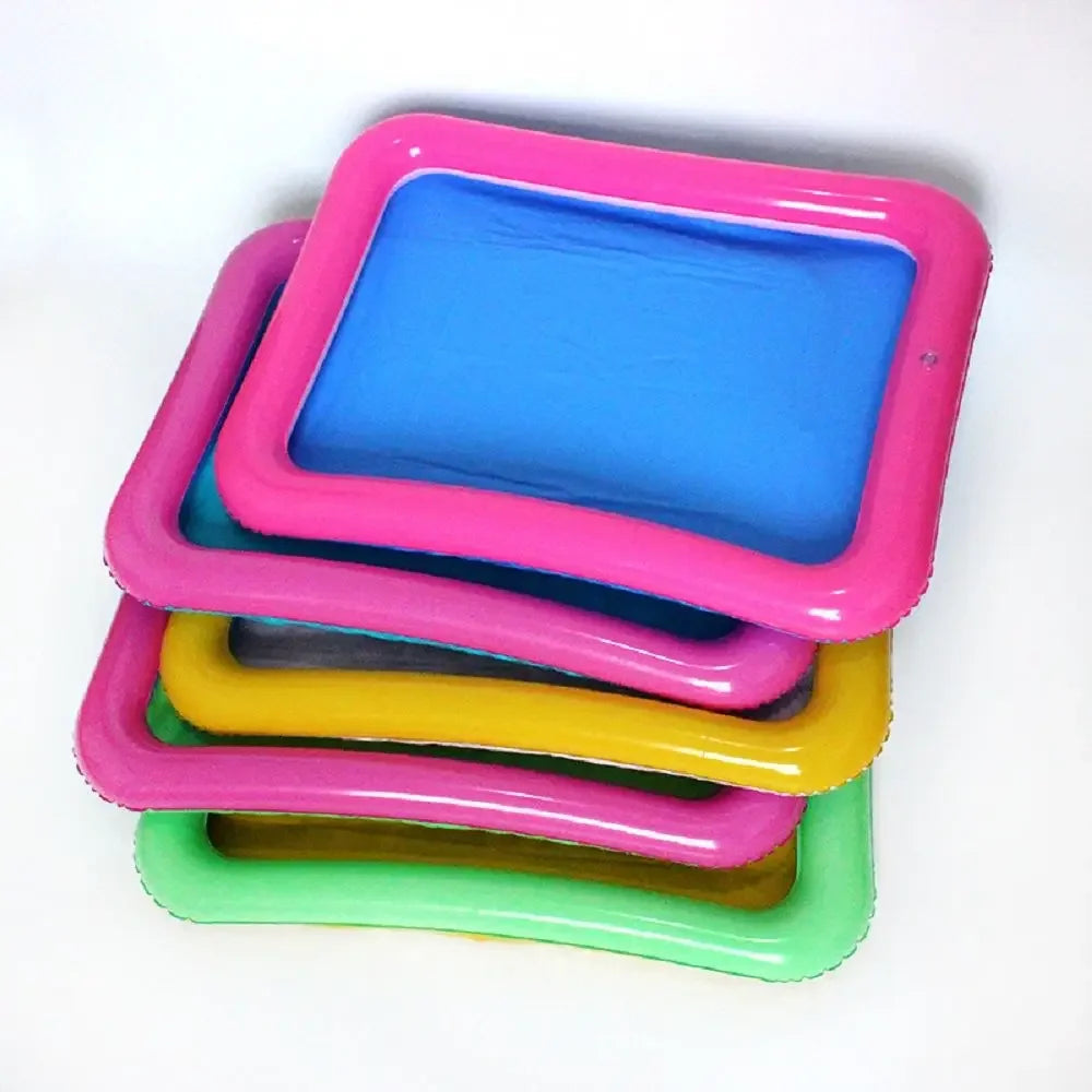 Multifunction Inflatable Sand Play Dough Clay Tray for Children Play Sand Modeling Clay Supplies Slime Table Accessories Educational Toys