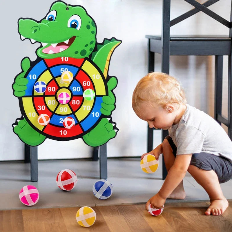 Velcro Dart Board Educational Game Toy Sticky Ball Indoor Sports Montessori Games for Children