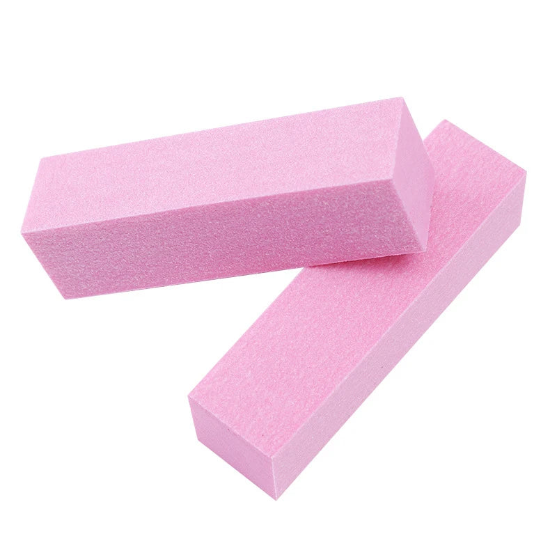 Manicure Pedicure Buffing Sanding Files Block Care Sponge Pink Buffer Grinding Polishing Nail Art Tools 10pcs