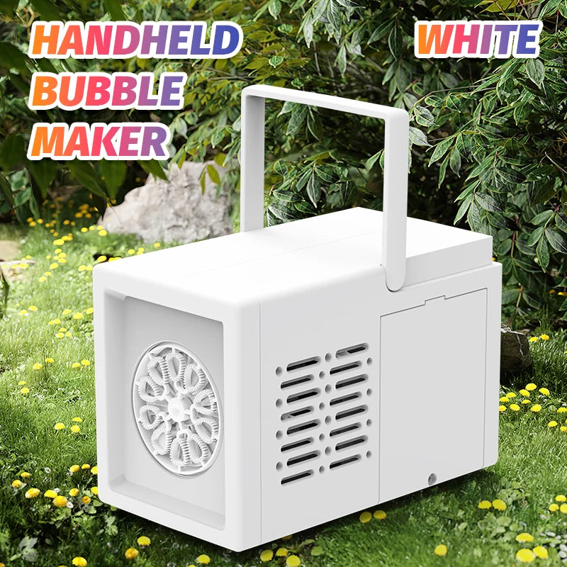 Fully Automatic 10 Hole Bubble Blowing Handheld Electric Bubble Machine Toy