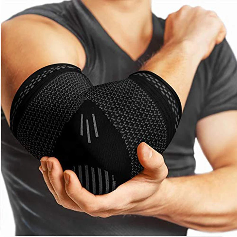 Elastic Compression Elbow Pads Sleeves Supports for Sports and Gym Elbow Safety Breathable Arm Pads 1pc