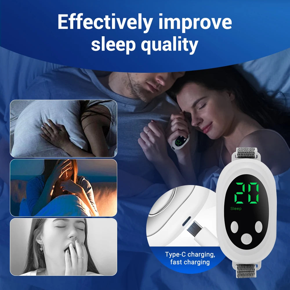 Smart Micro-Current Handheld Sleep Aid Instrument Relieves Stress Anxiety Insomnia Improves Sleep Palm Pulse Sleep Helper