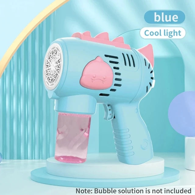 Automatic Unicorn Electric Bubble Gun Toy Fun Bubble Machine Automatic Soap Blower with Lights for Children Entertainment