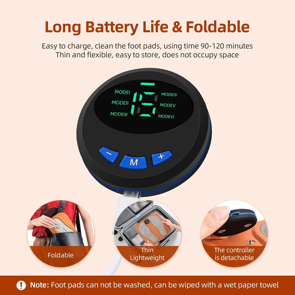 Electric Smart Vibrations 3D Foot Pad Massager Improve Blood Circulation Relax Muscles Slim Legs Rechargeable Foot Care Device