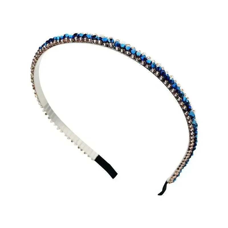 Lavish Crystal Bezel Headbands for Women Girls Modern Hair Bands Hoop Jewelry Accessories