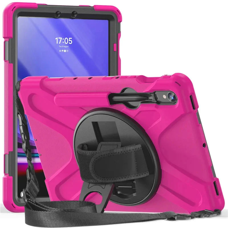 Heavy Duty Shockproof Tablet Case for Samsung Galaxy Tab S10 S9 S8 Ultra 14.6 S7 11" Plus FE 12.4 Inch Kids Proof Shoulder Strap S Pen Holder Cover