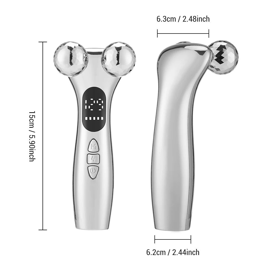 Skin Tightening Anti Wrinkle 4D Electronic Facial Beauty Roller Massager Slimmer V-Face Double Chin Remover Eye Care Face Lifting Device