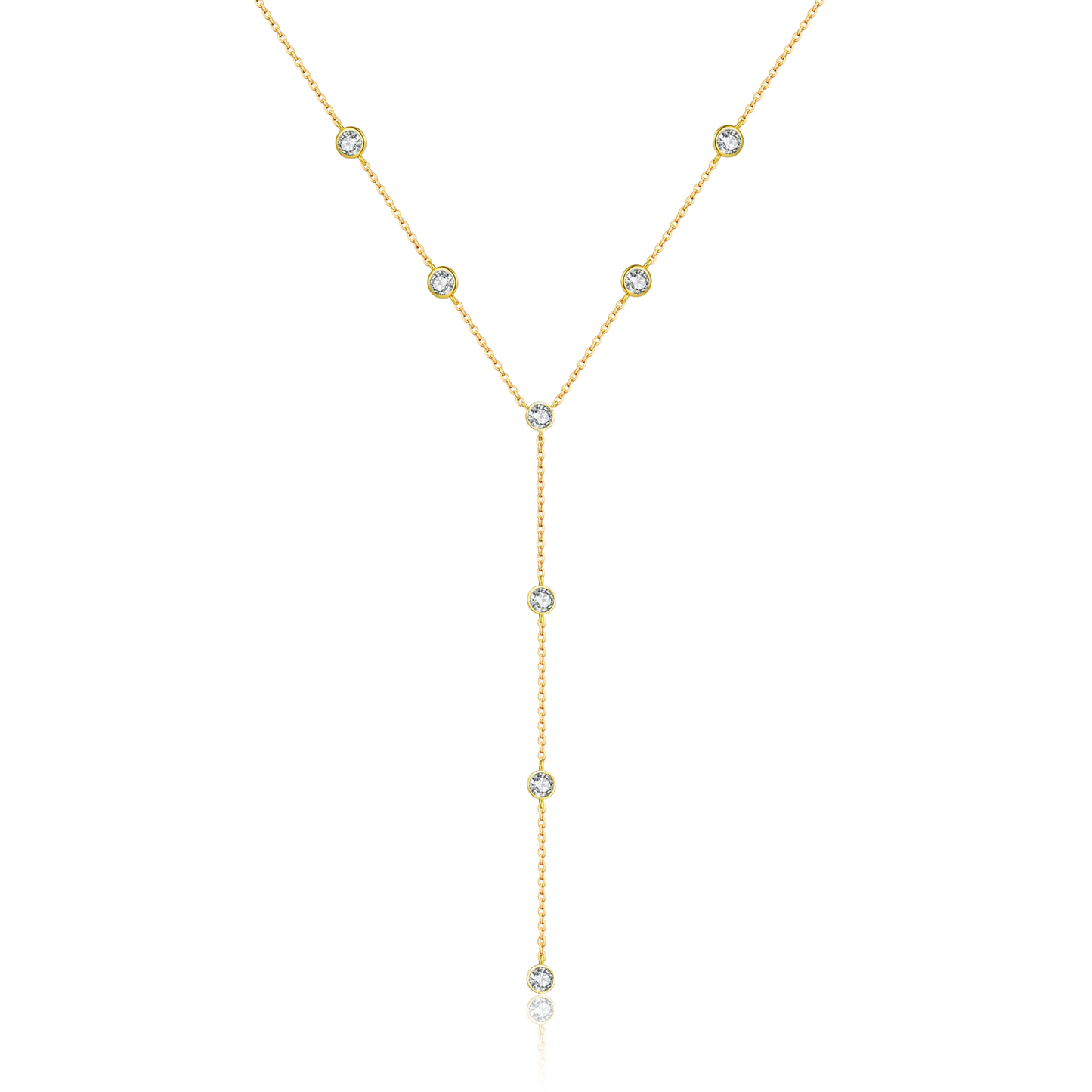 Exquisite Crystal 925 Sterling Silver Y Chain Tassel Pendant Necklace for Women Lovely Choker Charm Luxury Jewelry Accessories