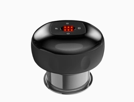 Electric Vacuum Cupping Body Scraping Massage Stimulator Smart Heating Suction Cup Device for Back, Neck and Arms