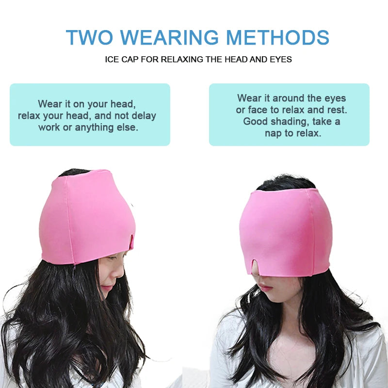 Hot Cold Gel Head Cap Face Mask Head Massage Sleep Eye Mask Hot Cold Compress Health Care Tool