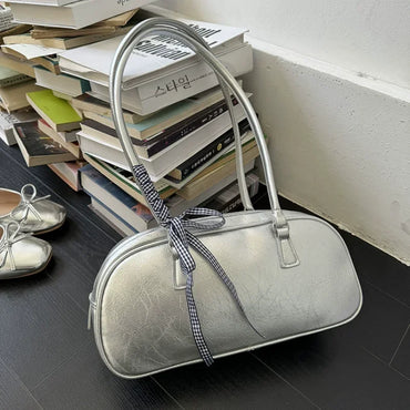 Women's Exquisite Leather Pillow Handbag Purse Shoulder Underarm Ladies Large Capacity Boston Casual Portable Commuting Bags