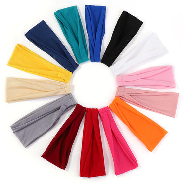 Elastic Women's Hair Bands Headbands for Gym Yoga Exercise Sports Wash Face Headbands Solid Color Scrunchies