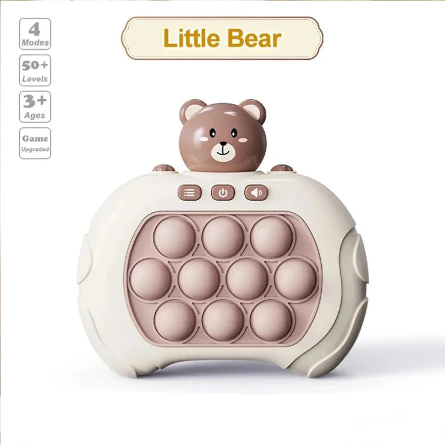 Quick Push Bubble Fidget Game Handle Toys for Boys Girls Anti-Stress Toys with LED Game Machine Electronic Relieve Stress Toys