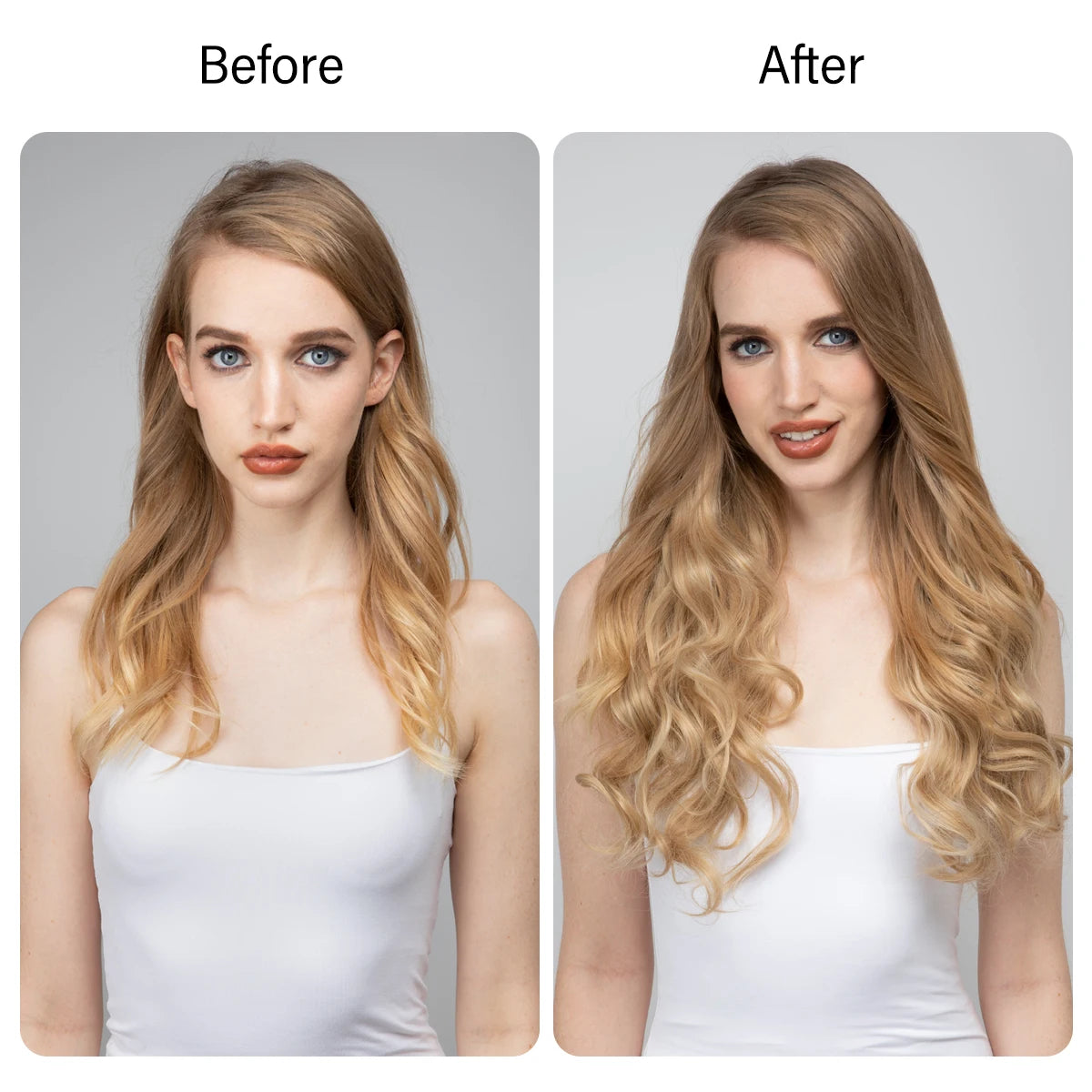 Synthetic No Clip Wave Hair Extensions Ombre Natural Black Blonde Pink One Piece False Hair Piece
